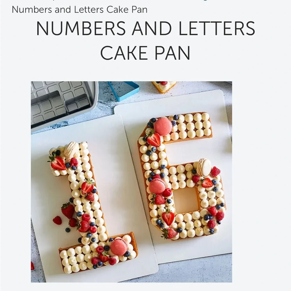Numbers and Letters Cake Pan Set Pampered Chef -New!! Never used NIB